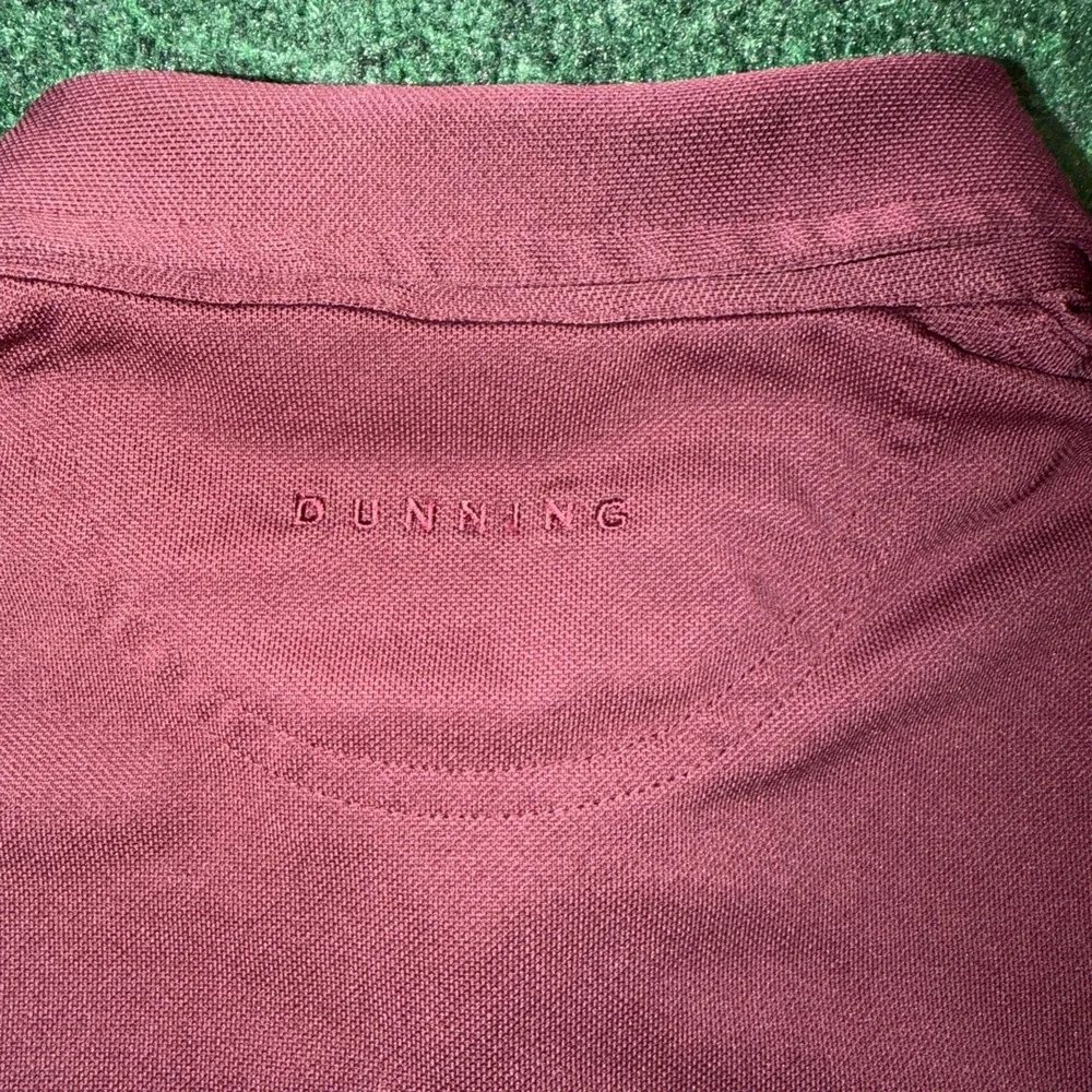 Dunning Golf Polo Men's Size Medium Burgundy Light Weight